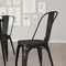 Merrick Lane Banks Indoor/Outdoor Stacking Metal Dining Chair with Single Slat Back and Distressed Powder Coated Finish